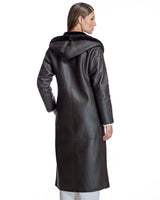 Reversible Hooded Nappa Shearling Coat-Maximilian