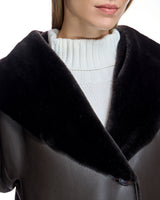 Reversible Hooded Nappa Shearling Coat-Maximilian