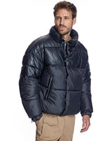 Men's Leather and Poly Horizontal Bomber