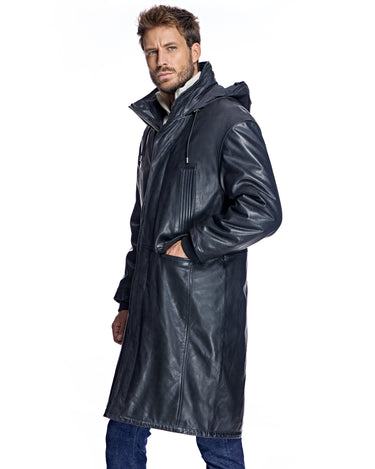 Men's Hooded Leather Coat – Maximilian