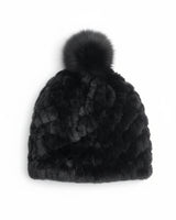 Dyed Knitted Shearling Lamb Hat