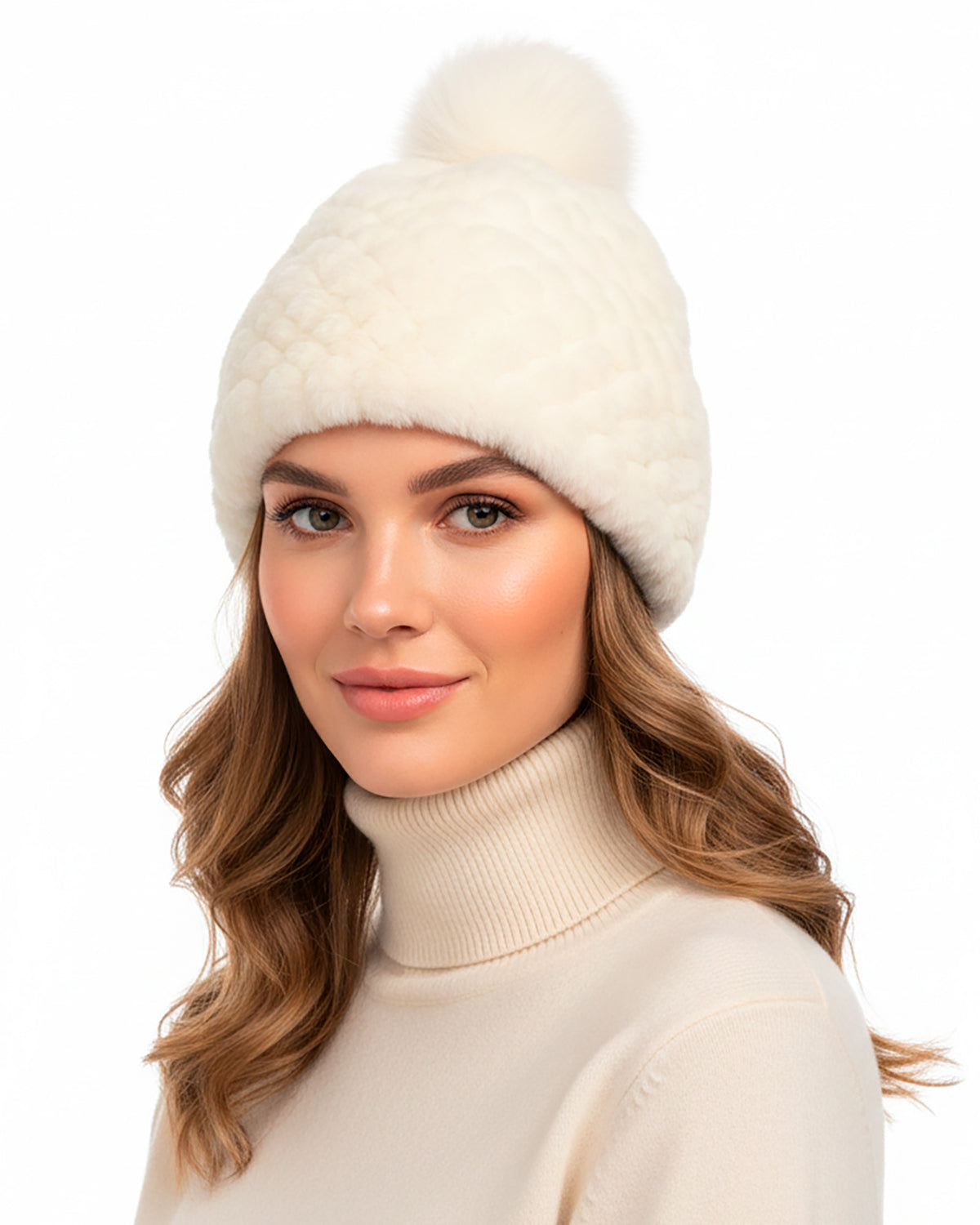 Dyed Knitted Shearling Lamb Hat