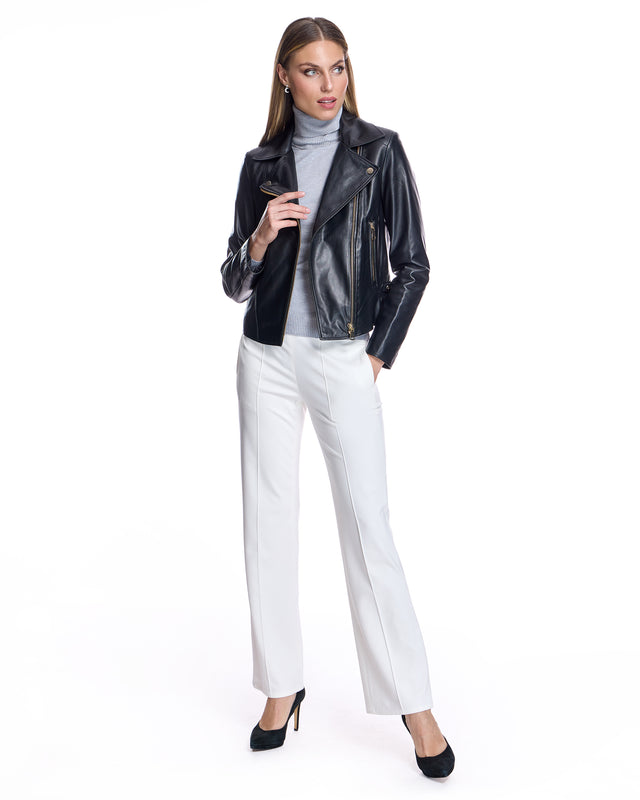 Leather Moto Jacket- Max