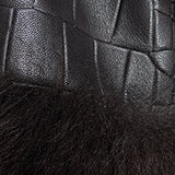 Croc Stamped Leather Jacket -Maximilian