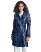 Belted Python Trench Coat-Maximilian