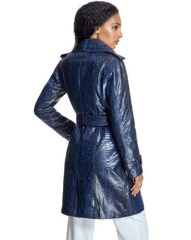 Belted Python Trench Coat-Maximilian
