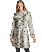 Belted Python Trench Coat-Maximilian