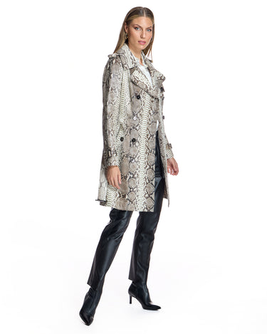 Belted Python Trench Coat-Maximilian