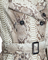 Belted Python Trench Coat-Maximilian