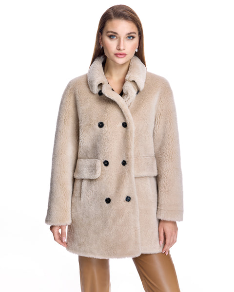 Buy Lamb's Wool Pea Coat Online | Maximilian