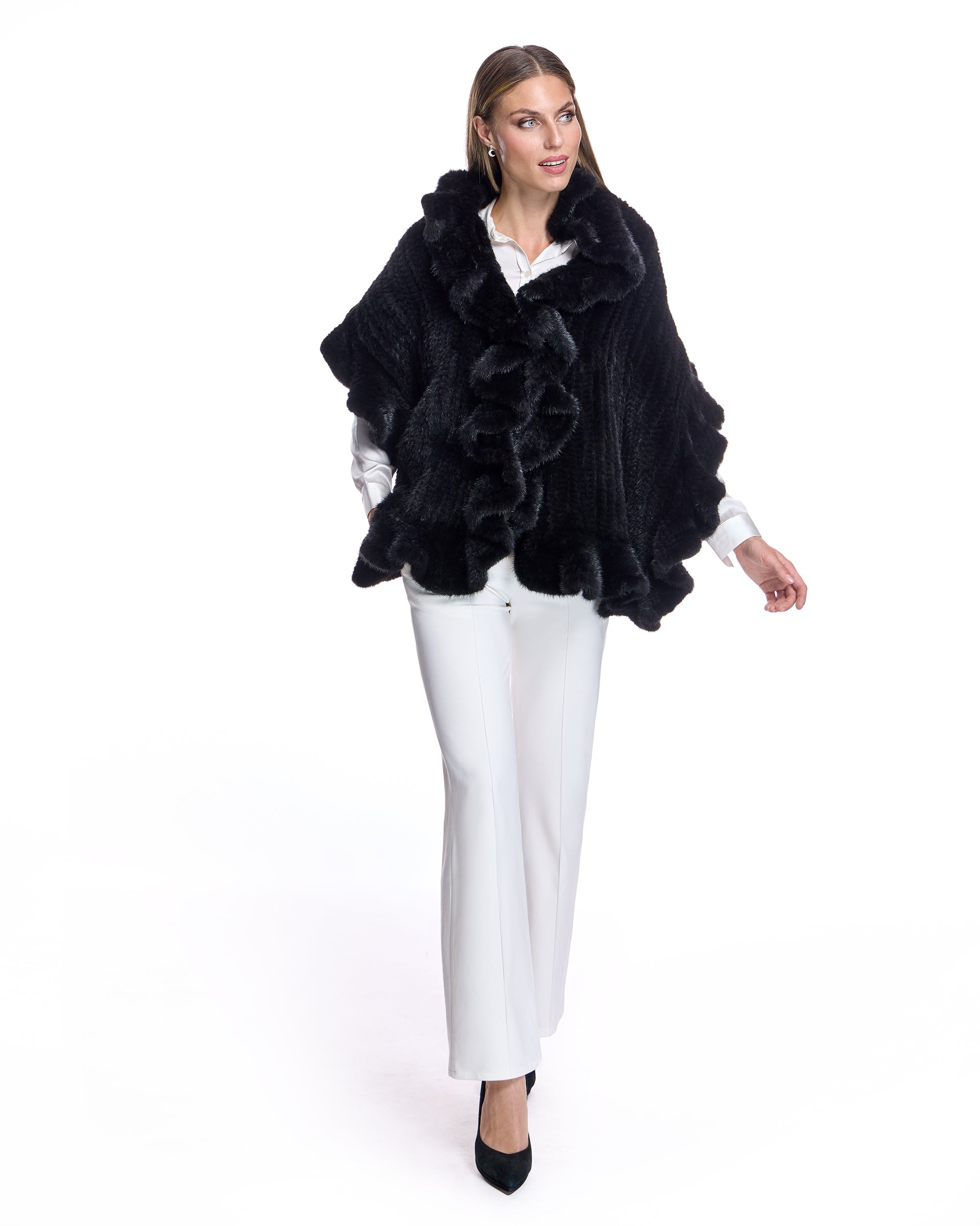 Knitted Mink Sections Stole