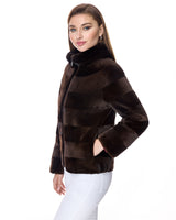 Horizontal Sheared Mink Jacket