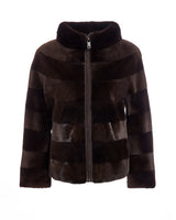 Horizontal Sheared Mink Jacket