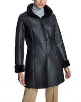 Nappa Shearling Jacket with Stand Collar