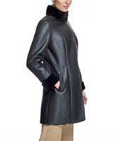 Nappa Shearling Jacket with Stand Collar