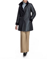 Nappa Shearling Jacket with Stand Collar