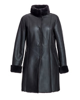 Nappa Shearling Jacket with Stand Collar