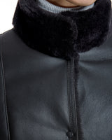 Nappa Shearling Jacket with Stand Collar-Maximilian