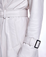 Julia and Stella by Maximilian Belted Leather Coat