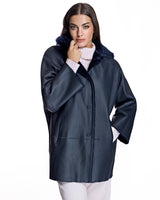 Julia & Stella by Maximilian Shearling Lamb Jacket with Dyed Toscana Lamb Collar-Maximilian
