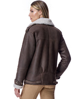 Julia & Stella Double Breasted Shearling Jacket-Maximilian