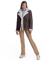 Julia & Stella Double Breasted Shearling Jacket-Maximilian