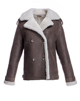 Julia & Stella Double Breasted Shearling Jacket-Maximilian