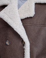 Julia & Stella Double Breasted Shearling Jacket-Maximilian