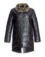 Women’s Toscana Collar Quilted Leather Coat-Maximilian
