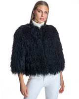 Black dyed Tibetan Lamb Jacket-Maximilian