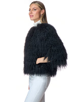 Black dyed Tibetan Lamb Jacket-Maximilian