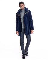 Men's Sheared Mink Hooded Coat