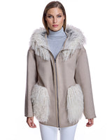 Wool blend Jacket with Mongolian Trim-Maximilian