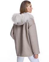 Wool blend Jacket with Mongolian Trim-Maximilian