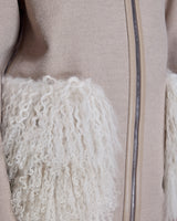 Wool blend Jacket with Mongolian Trim-Maximilian