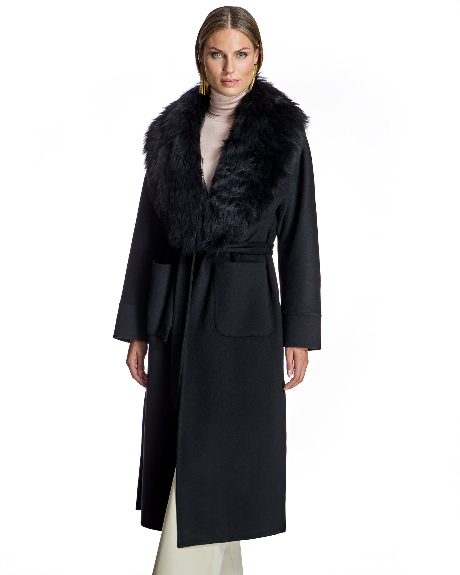 Woolblend Coat with Merinillo Cashmere Shawl Collar-Maximilian