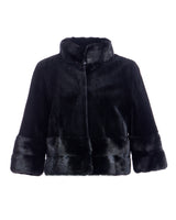 Sheared Mink Bolero With Long Hair trim