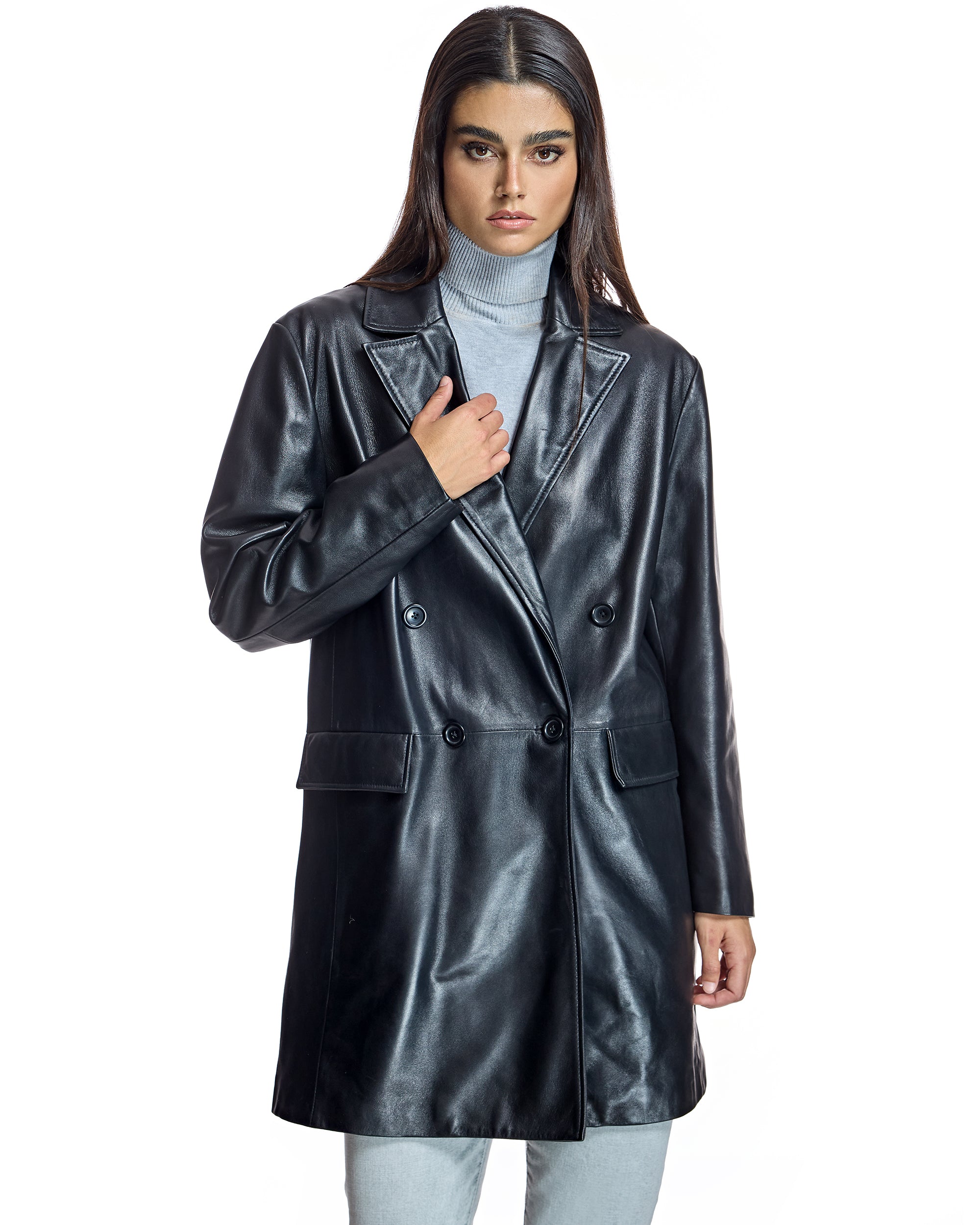 Oversized Leather Blazer- Maximilian