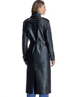 Black Leather Trench Coat -Runway Inspired- Maximilian