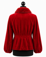 Archive & Vintage 23" Red Dyed Sheared Mink Fitted Jacket