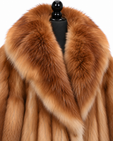 Archive & Vintage 49" Natural Red Fox Coat with Shawl Collar