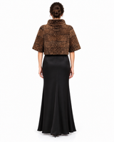 Maximilian One-of-a-Kind 16" Copper Dyed Swakara Lamb Evening Bolero