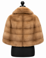 Archive & Vintage Pastel Mink Stole -17" Back/ 22"Front