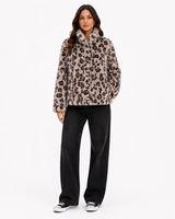 Maximilian 24" Sapphire Animal Print Dyed Mink Section Jacket