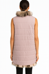 Dyed Fox section Reversible vest