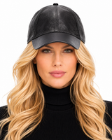 Made in Italy Lamb Leather Baseball Hat- Maximilan