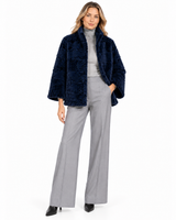 Maximilian 24" Navy Dyed Broadtail Swing Jacket