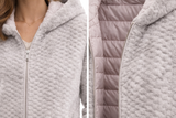 Sapphire Mink Hooded Jacket in Textured Finish | Maximilian
