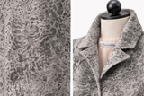 Archive & Vintage Famous High Fashion Designer Silver Swakara Lamb Coat -54"