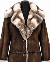 Archive & Vintage Black Cross Mink Reversible Coat